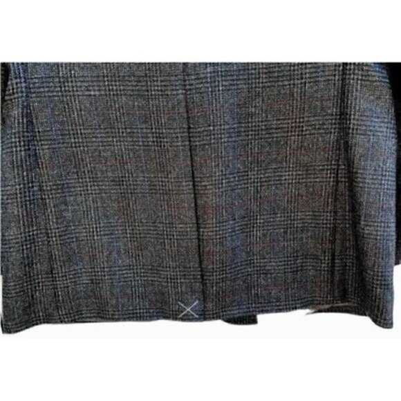 NWT Bert Pulitzer 100% Lambswool Plaid Sports Coat Blazer Dark Gray Men’s 44R - Picture 4 of 8